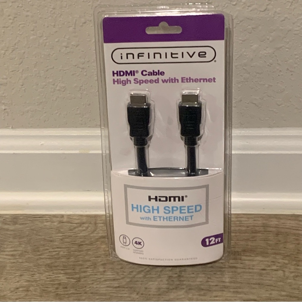 Infinitive HDMI Cable High Speed w/ Ethernet 12 Foot NIB NEW NWT
Smoke Free Home